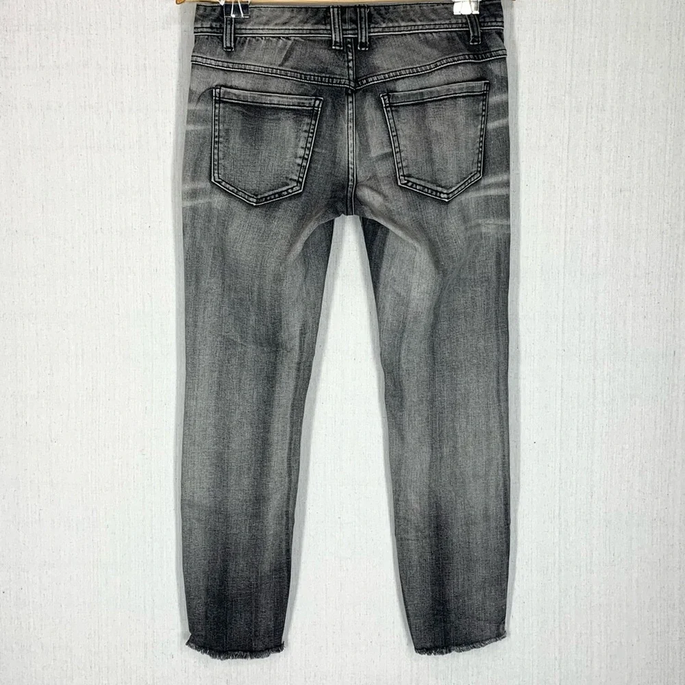 Free People~Women’s‎ Gray Wash Distressed with Holes Skinny Jeans~Sz 27 - Picture 9 of 15